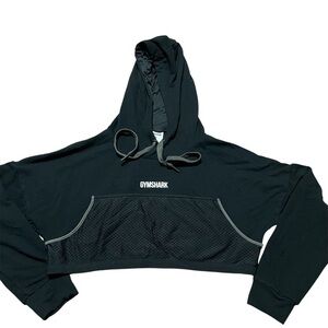 Gymshark Movement Cropped Hoodie Size Medium Mesh Picket Gym Workout Athleisure